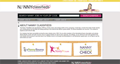 Desktop Screenshot of nannyclassifieds.com