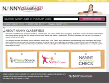 Tablet Screenshot of nannyclassifieds.com